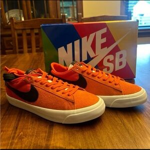 Nike SB Bright Orange and Black Sneakers
